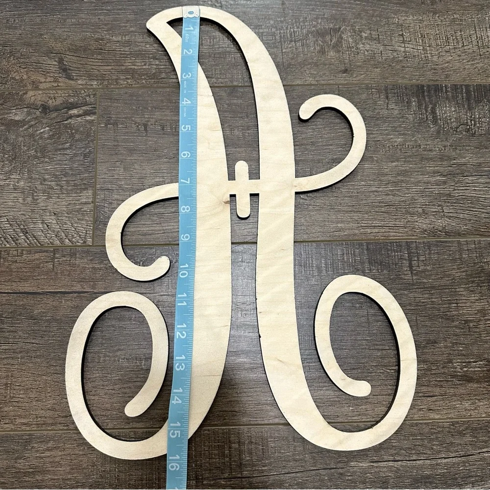 Large “A” Wooden Cutout Letter Party Decor Tabletop Centerpiece Wedding